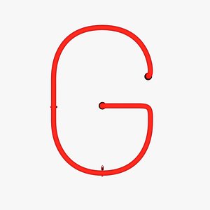 Neon Red Alphabet G
