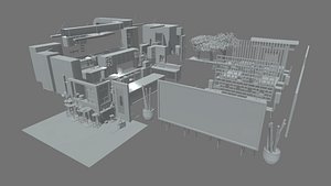 3D Asian Restaurant model