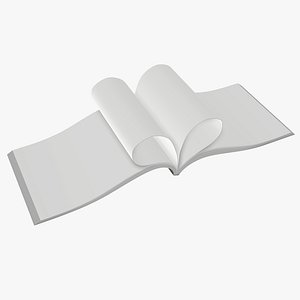 opened a5 brochure 3D model