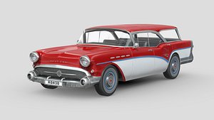 3D Buick Century Caballero 1957 model