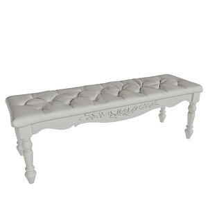 Soft bench at the foot of the bed Marcel 3D model