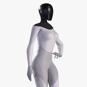 3D model Femele Humanoid Standing Pose