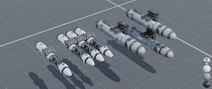 3D Modular missiles pack