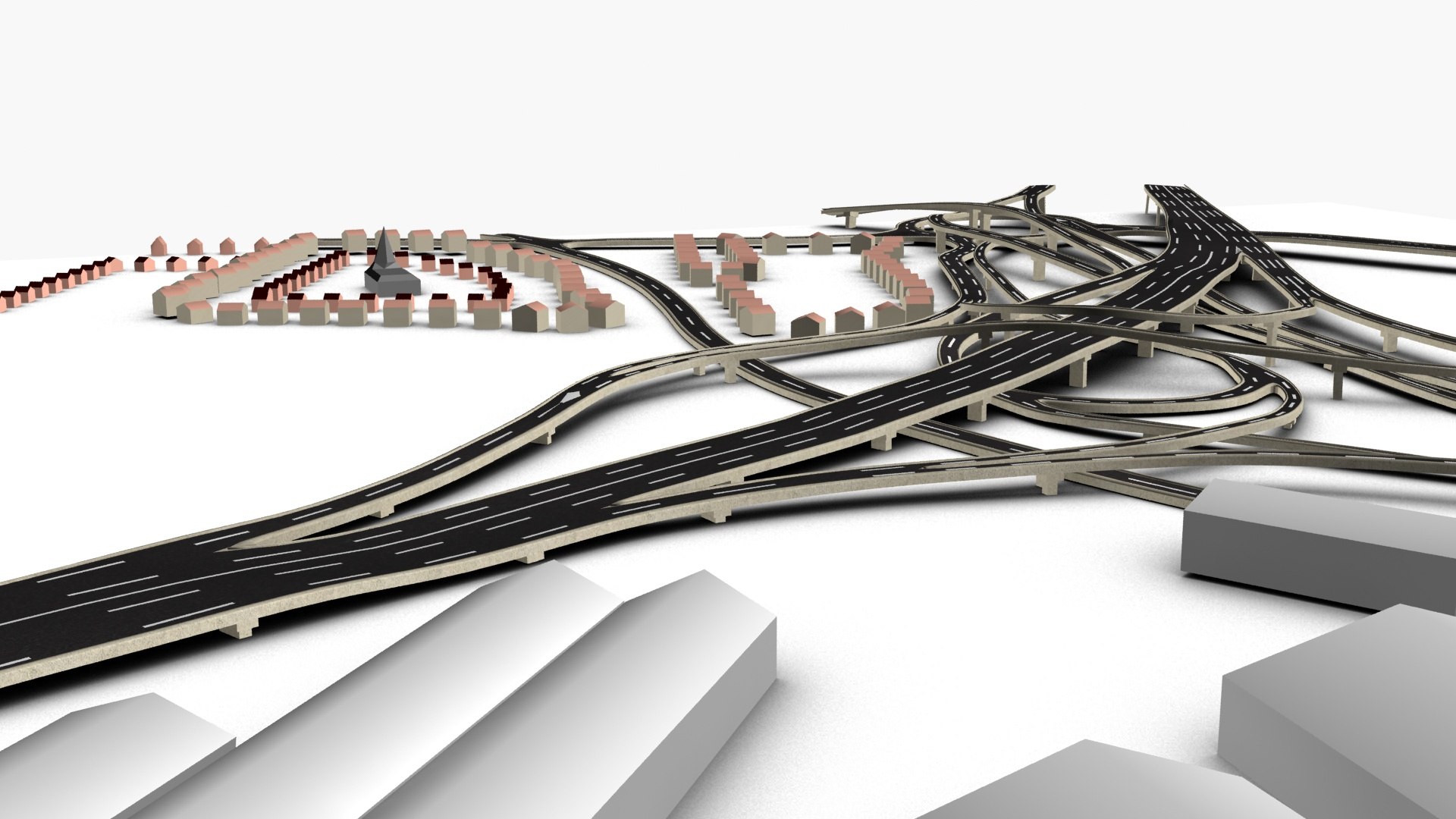 3D Model Spaghetti Junction - TurboSquid 1733489