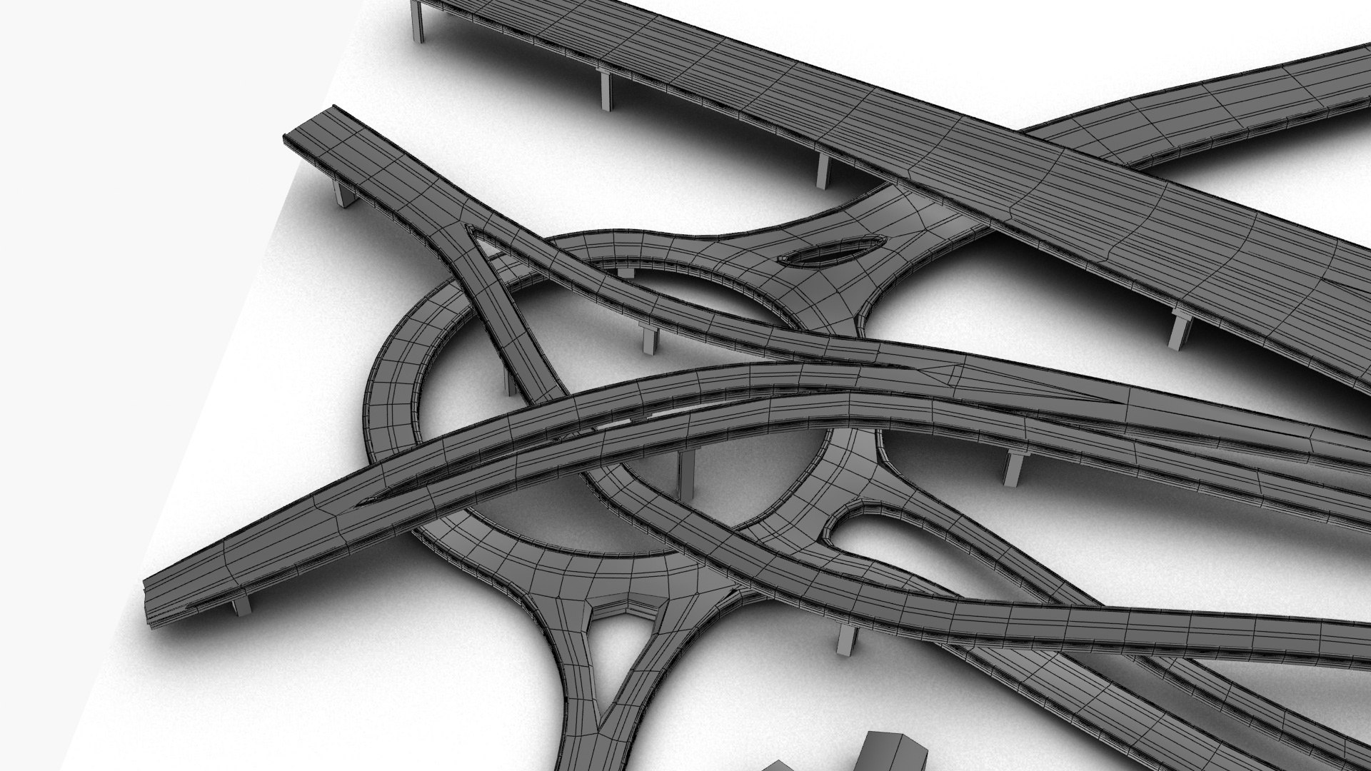 3D Model Spaghetti Junction - TurboSquid 1733489