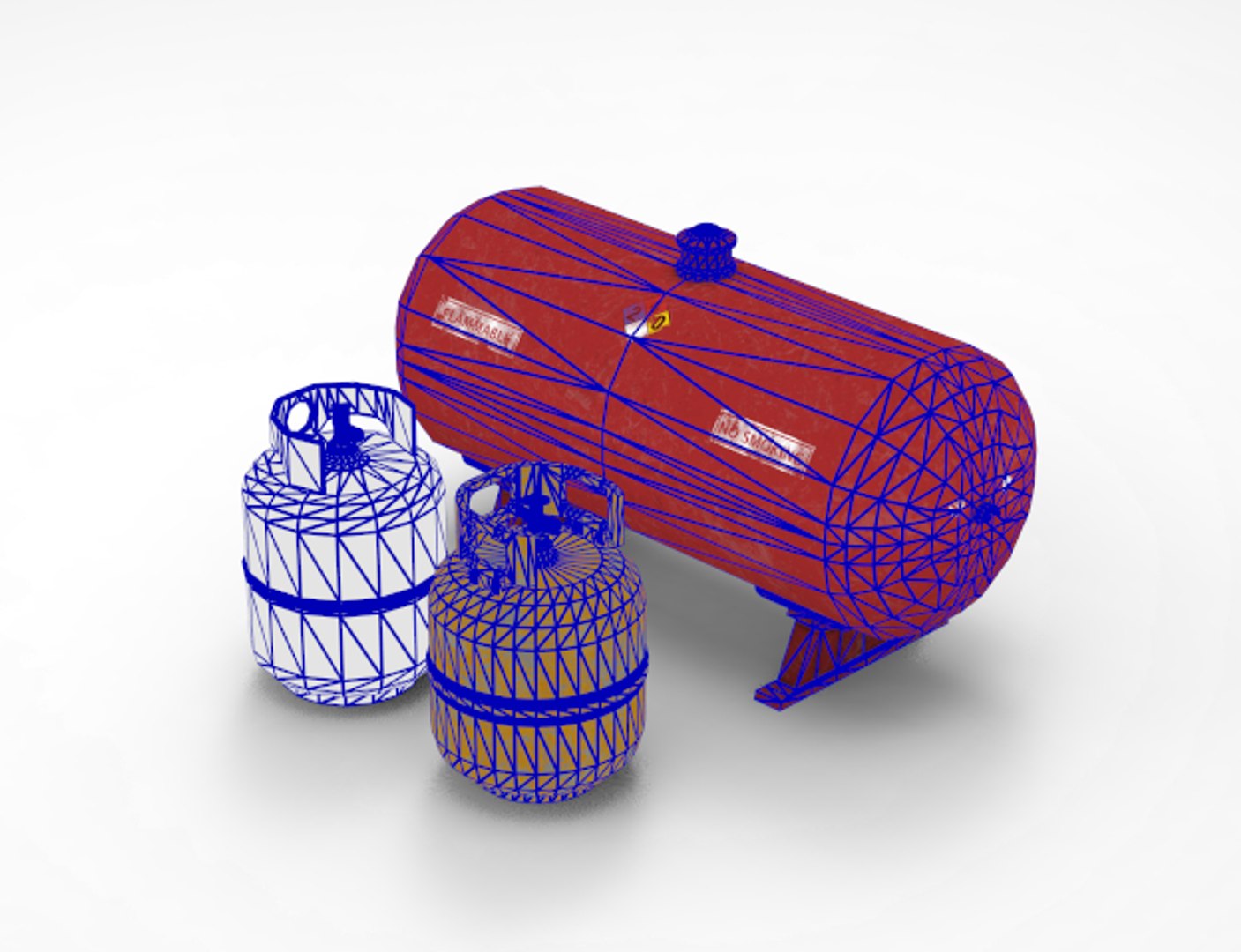 Propane Gas Tanks Containers 3D Model - TurboSquid 1573135