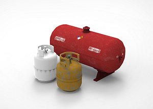 propane gas tanks containers 3D model