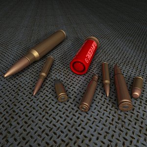 set 8 bullets s 3d model