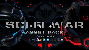 Sci-Fi War - Asset Pack - Blender and FBX model