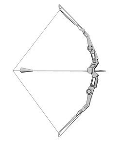 3D bow and arrow modern model