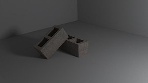 cinder block 3D model