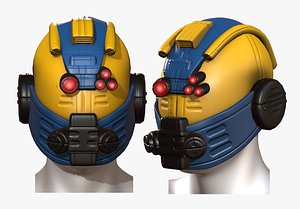 3D gas mask helmet