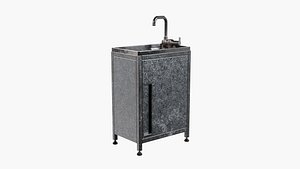 Bar Sink Wash Basin Industrial Metal Sink With Faucet model
