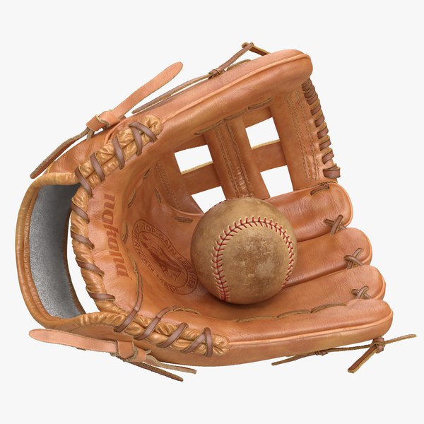 3d baseball glove ball model