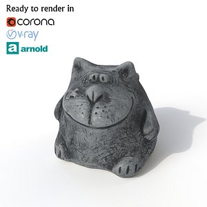 3D cat photogrammetry renders