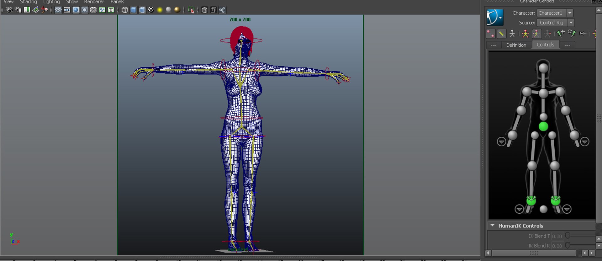 3d ma rigged female