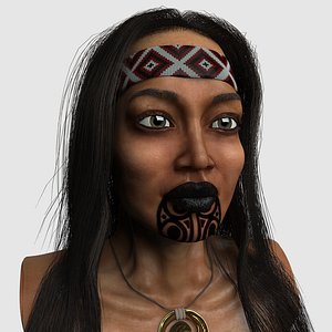 head maori girl obj