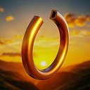 Open D Ring - Alphabet Letter Jewelry 3D Print Model 46