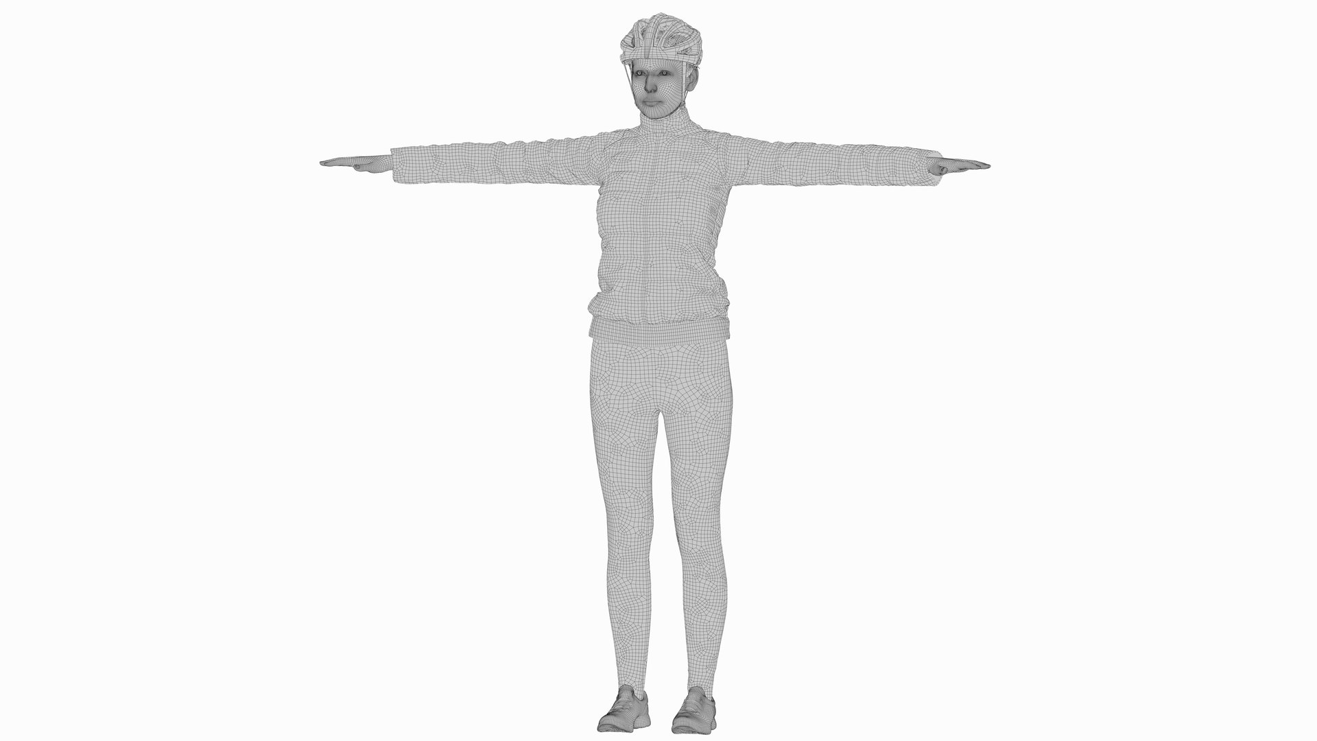 Female Bicycle Rider Model - TurboSquid 2050808