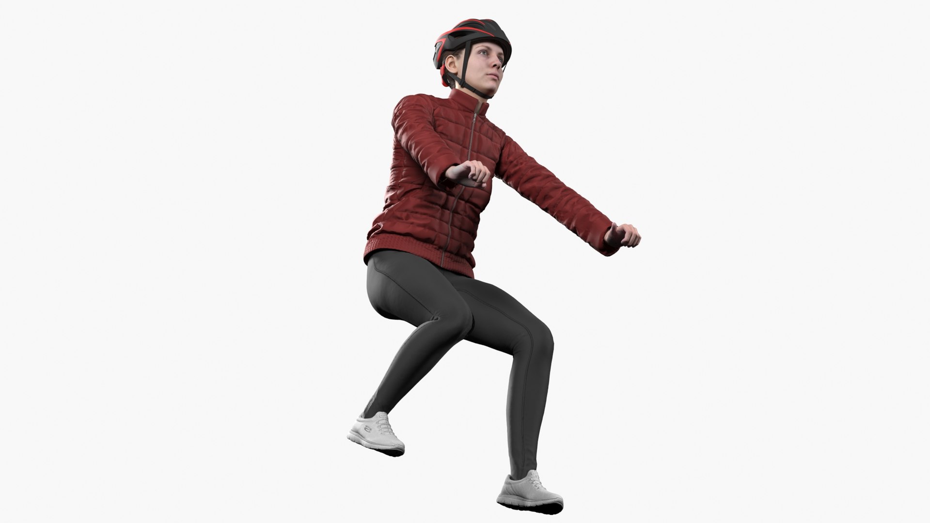 Female Bicycle Rider Model - TurboSquid 2050808