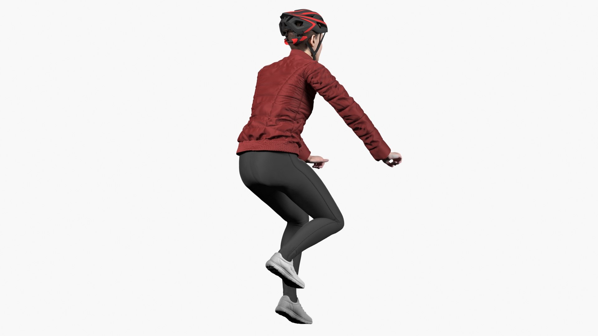Female Bicycle Rider Model - TurboSquid 2050808