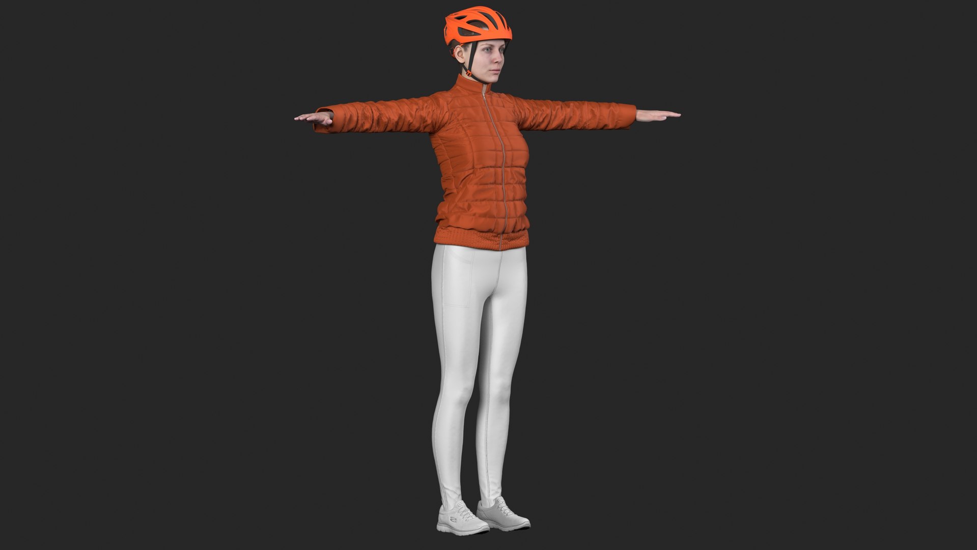 Female Bicycle Rider Model - TurboSquid 2050808