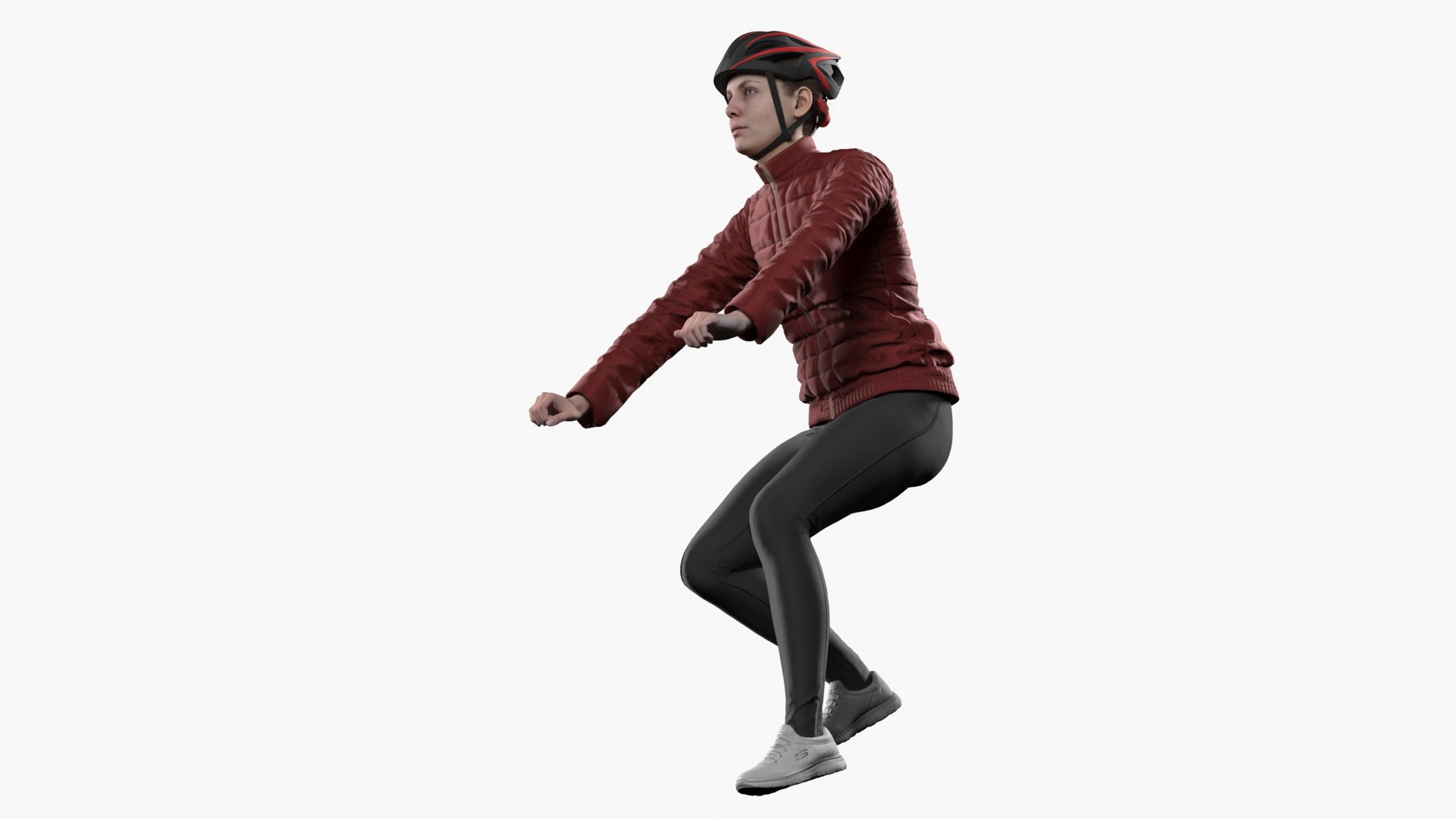 Female Bicycle Rider Model - TurboSquid 2050808