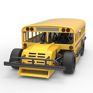 3D model Diecast Outlaw Figure 8 Modified stock car as School bus Scale 1 to 25