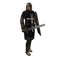 Knight 3D model -rigged- Real-Time Medieval warrior