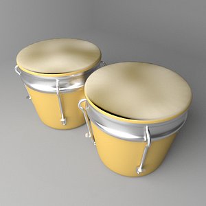 3D bongo drum