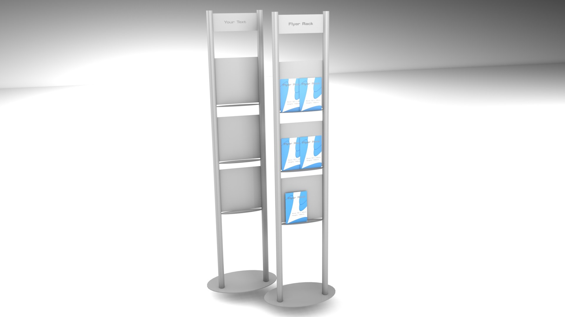 3ds Flyer Brochure Rack