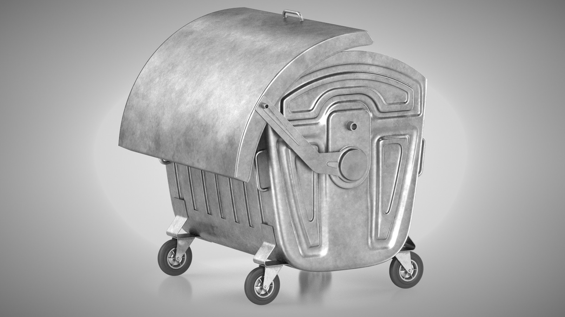 3D large wheelie bin wheels TurboSquid 1455170