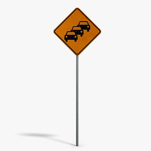 Traffic Jam Sign 3D model