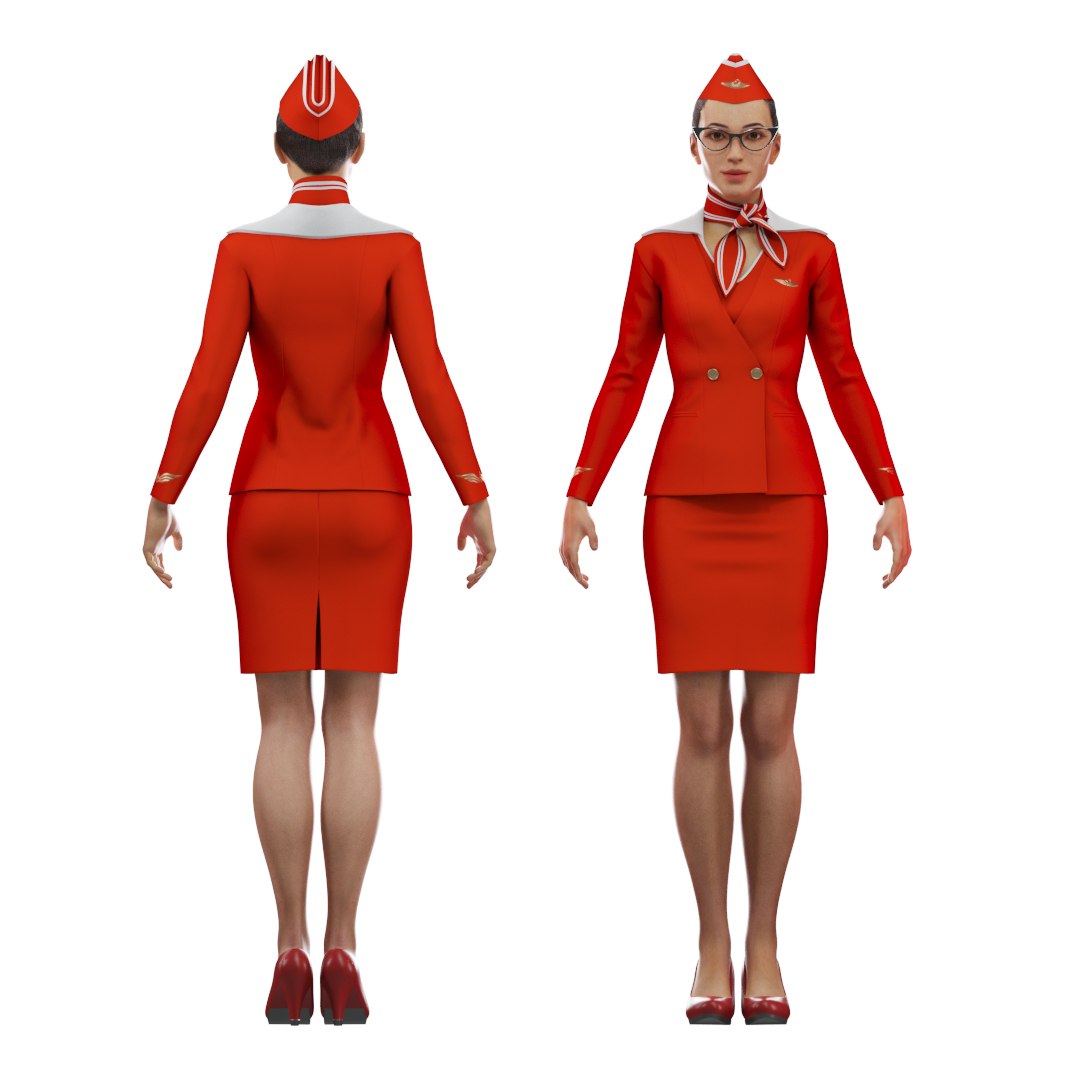 3D Stewardess Cat Rig - TurboSquid 1706544