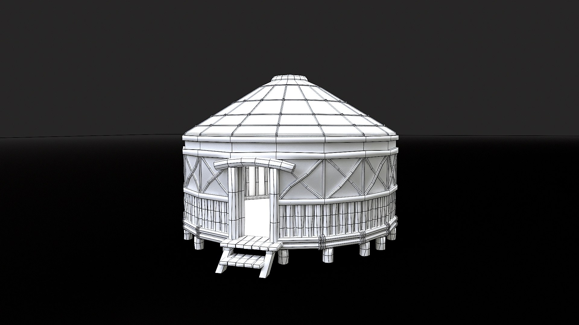 Traditional Yurt Nomads Tent With Interior Collection Model ...