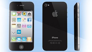 free obj model apple phone 4