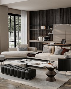 3D Modern living room