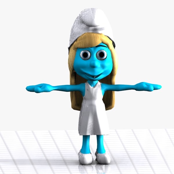 3D Smurfette Smurf TurboSquid 713031