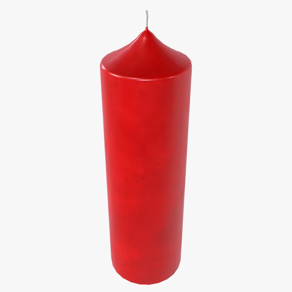 3D Red Fat Candle