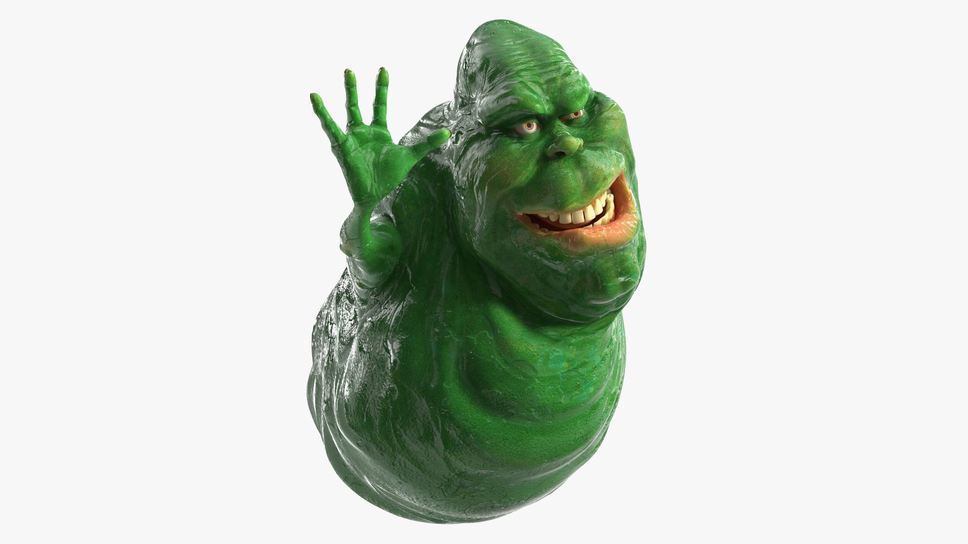 Slimer Ghost Character Rigged for Cinema 4D 3D model preview