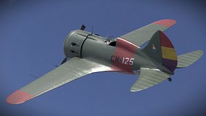 Polikarpov i-16 3D asset - mosca rata fighter