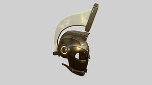 SciFi Spartan Helmet 03 Bronze - Character Design 3D model