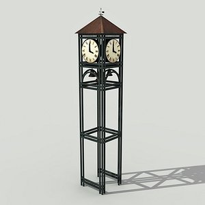 street clock - 3d model