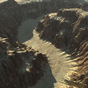 Terrain Cayon Mountain Ravine Landscape 29