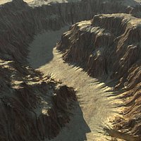Terrain Cayon Mountain Ravine Landscape 29
