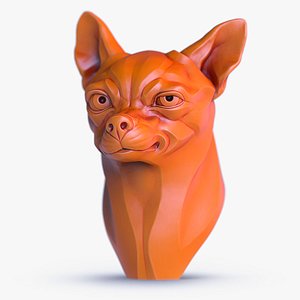 Chihuahua Dog Statue Animal Sculpture 3D model