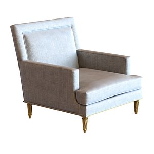 classic bergere armchair 3d model