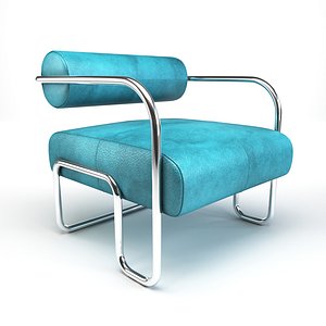 3D model leather armchair