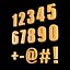 Numbers from 1 to 9 with exclamation marks 3D model