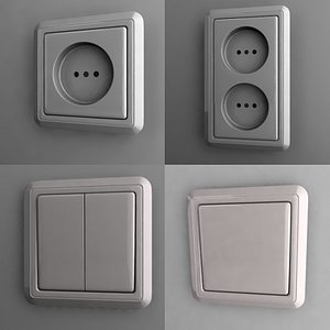 3d model outlet switch